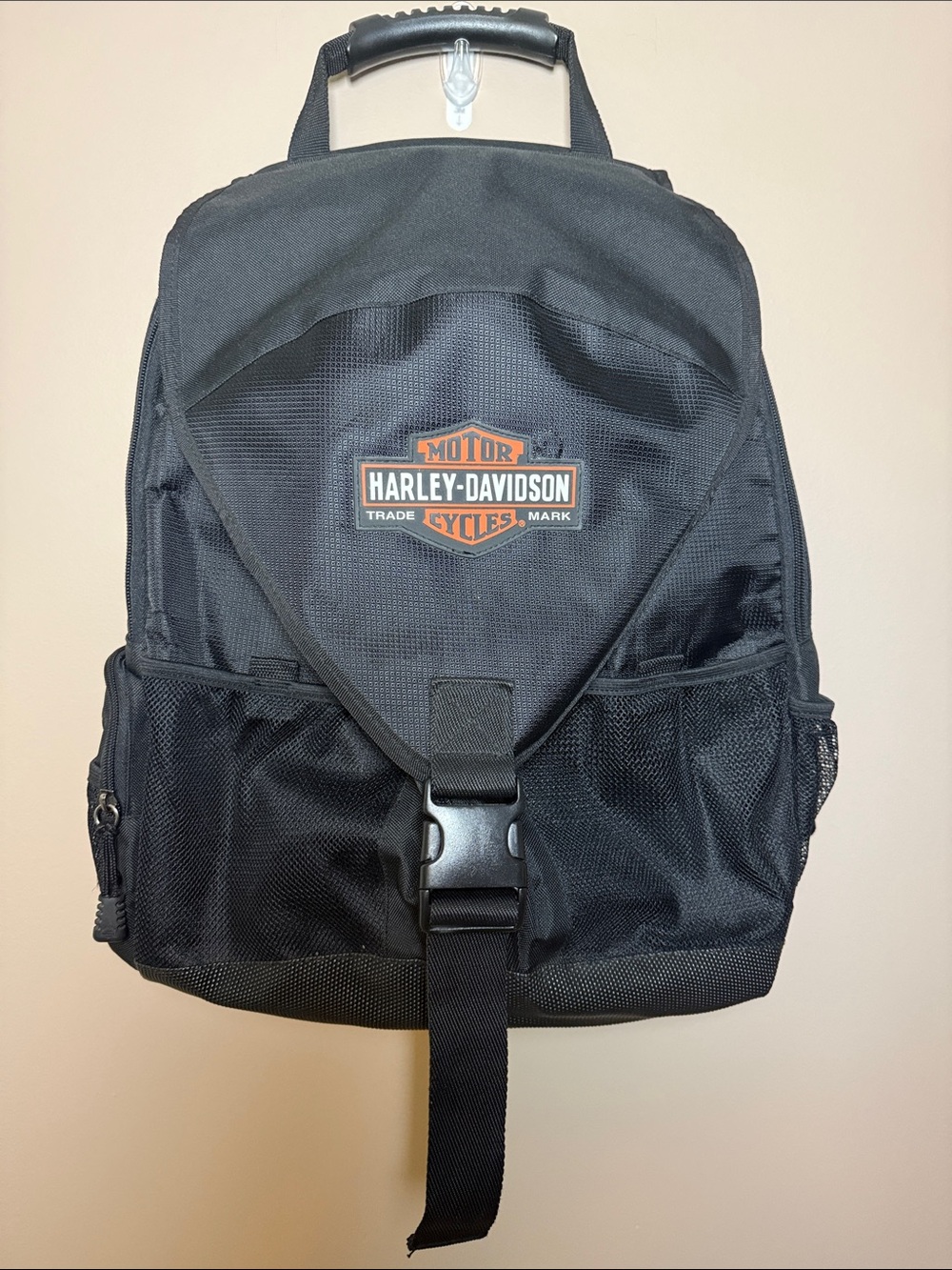 Harley Davidson Vintage Bar & Shield Voyager Black Nylon Backpack
